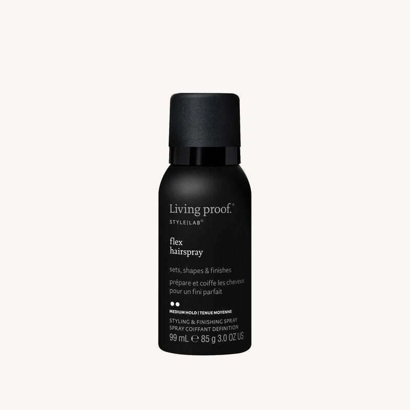 Living Proof Flex Shaping Hairspray 3 oz bottle, lightweight styling spray for flexible hold and shine.