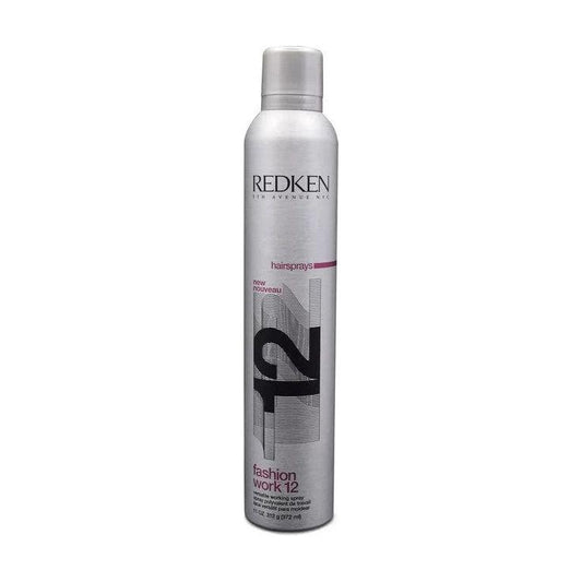 Redken Fashion Work 12 Hairspray in 372ml bottle, flexible hold styling spray for textured and voluminous hair.