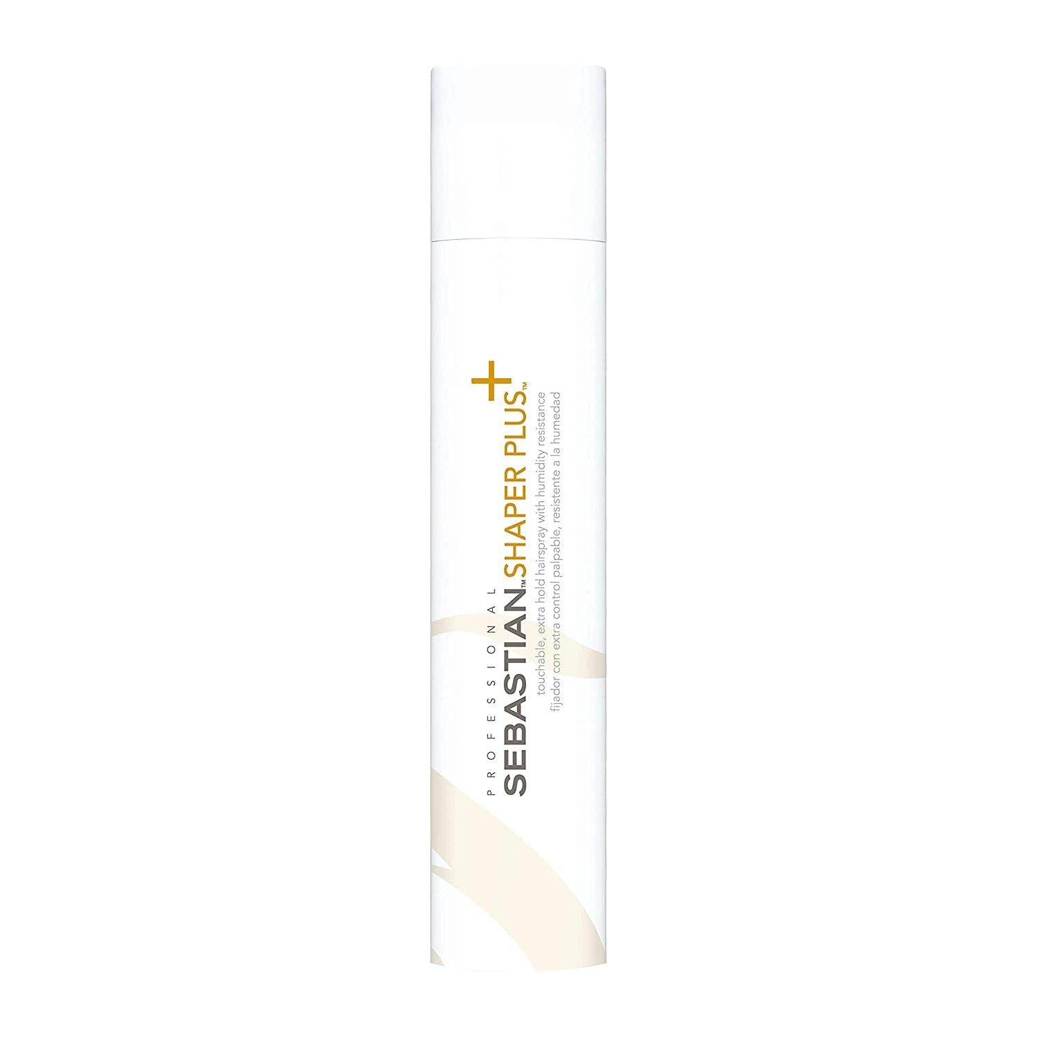 Sebastian Shaper Plus Extra Hold Styling Hairspray in a 10.6 fl oz bottle, offering strong hold and flexible control for all-day style.