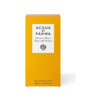 Acqua Di Parma Hand and Body Lotion 300ml bottle, moisturizing lotion with elegant packaging and luxurious scent.
