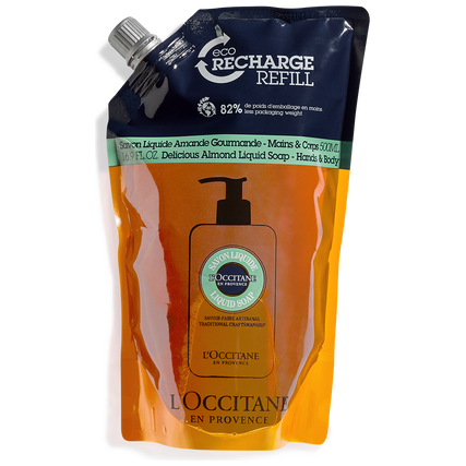 Pasteur Pharmacy almond hand and body soap in a 500ml bottle, featuring a creamy, natural almond fragrance and gentle cleansing formula.