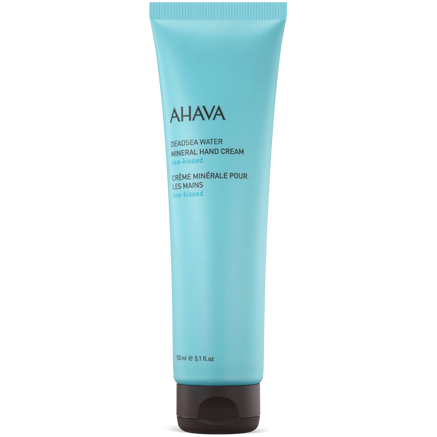 Ahava Dead Sea Water Mineral Hand Cream in a 5.1 oz tube, moisturizing hand cream with mineral-rich formula.