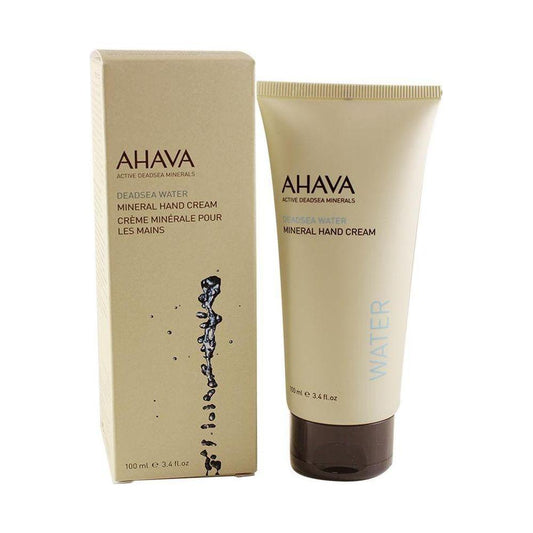 Ahava Dead Sea Water Mineral Hand Cream in 3.4 oz tube, moisturizing hand cream with mineral-rich formula from Pasteur Pharmacy