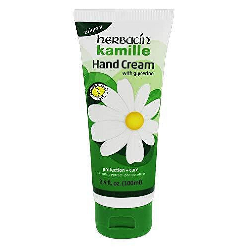 Herbacin Kamille Hand Cream with Glycerine in 3.3 oz tube, moisturizing hand care by Pasteur Pharmacy