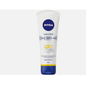 Nivea Anti-Age Q10 Hand Cream tube with white and blue packaging, designed to nourish and reduce signs of aging on hands.