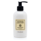 Elizabeth W Vetiver Hand Lotion in 8oz bottle by Pasteur Pharmacy, creamy texture and soothing vetiver scent visible in image.