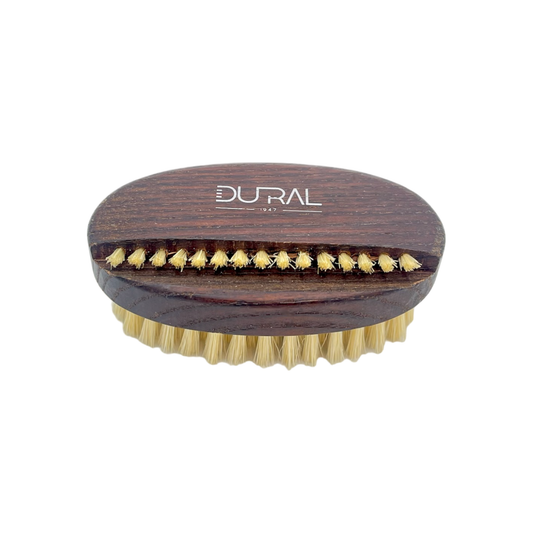 Dural Thermo ash wood hand and nail brush with natural bristles for cleaning hands and nails.