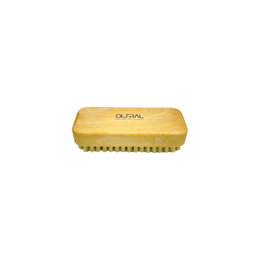 Dural Beech Wood Craftsman Hand & Nails Brush with 6 rows, natural wood handle and dense bristles for cleaning nails and hands.