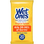 Wet Ones Antibacterial Hand Wipes Travel Pack with Tropical Splash scent, 20 count, ideal for quick hand cleaning on the go.