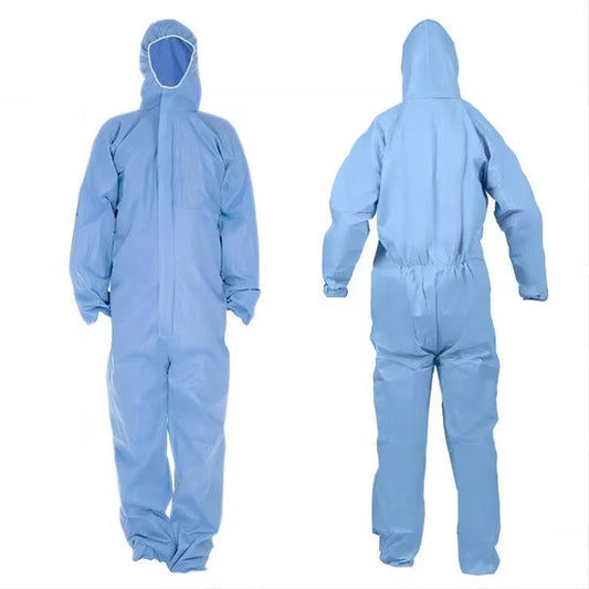 SMS disposable hazardous material coveralls with hood and booties, zipper front, 3XL size, by Pasteur Pharmacy, case of 40.