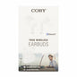 Coby® 516 True Wireless Earbuds in white, compact headphones with charging case, designed for hands-free listening.
