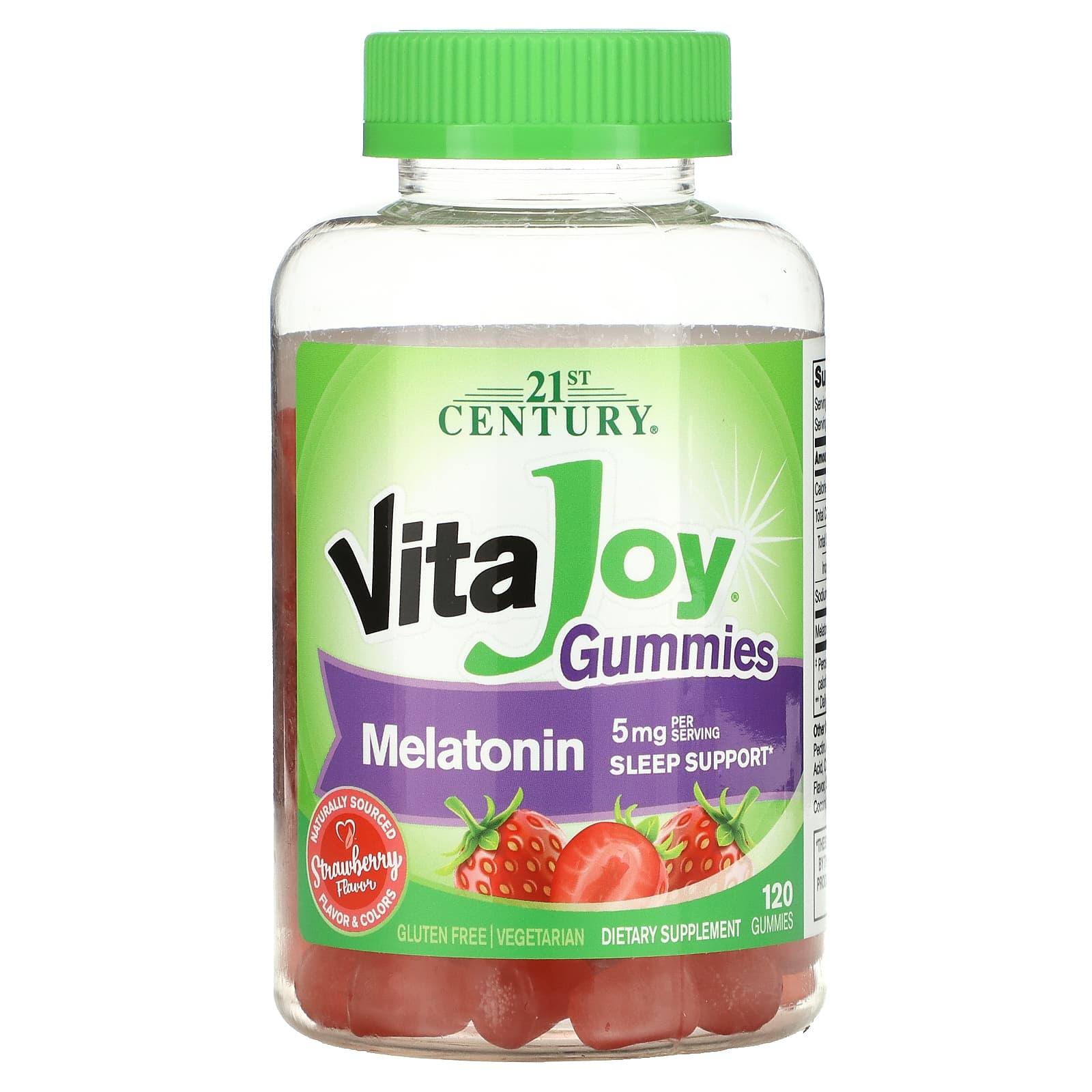 21st Century Vitajoy Melatonin Gummies 5mg, 120 count, dietary supplement for sleep support, from Pasteur Pharmacy.