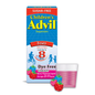 Advil Children's Sugar Free Berry Ibuprofen Oral Suspension 4 Fl Oz bottle, with measurement labels and berry flavor design