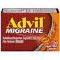 Advil Migraine Pain Reliever Liquid Filled Capsules 200 mg, 20-count, in blister pack, by Pasteur Pharmacy.