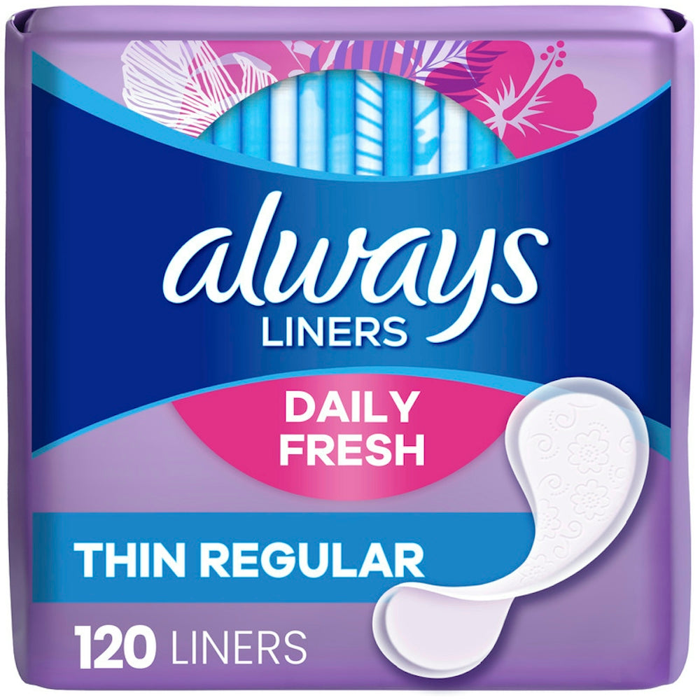 Always Thin Daily Panty Liners from Pasteur Pharmacy, regular size, 120 liners per pack, 6 packs in carton, health and beauty product