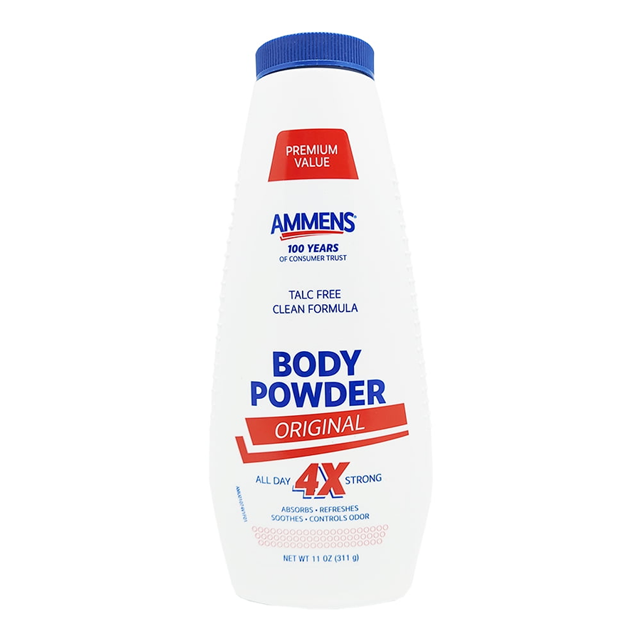 Ammens Original Body Powder by Pasteur Pharmacy, talc-free, 11 oz container for health and beauty.