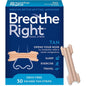 Breathe Right nasal strips in tan, small/medium size, designed to improve airflow and reduce nasal congestion.