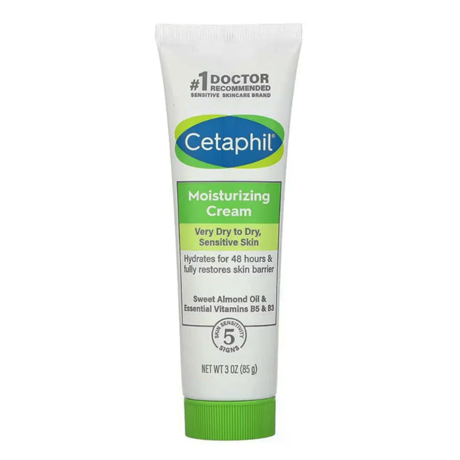 Cetaphil Moisturizing Cream 3oz jar, a hydrating skincare product from Pasteur Pharmacy for healthy, moisturized skin.