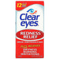 Clear Eyes Redness Relief Lubricant Eye Drops in 0.5 Fl Oz bottle, helping soothe and relieve eye redness.