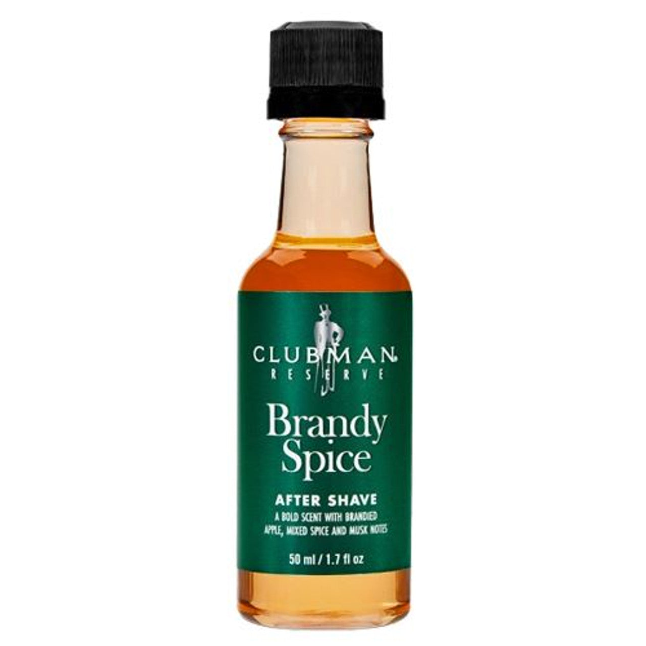 Clubman Reserve After Shave Lotion Brandy Spice bottle from Pasteur Pharmacy, 1.7 oz, with stylish packaging and branding.