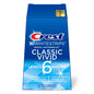 Crest 3D White Classic Vivid Whitestrips dental whitening kit with 10 treatments, featuring whitening strips for bright teeth.