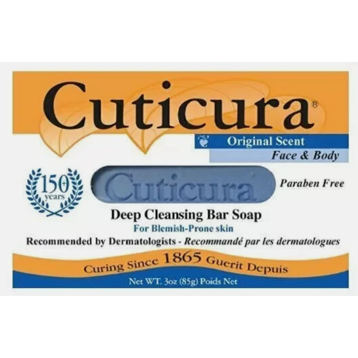 Original scent bar soap by Cuticura Laboratories, a health and beauty product with a classic soap bar appearance.