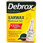 Debrox Earwax Removal Kit with drops and ear syringe bulb for ear cleaning, 0.5 oz, in health and beauty category.