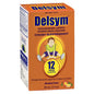 Delsym Children’s Cough 12 Hour Relief Orange Flavored Liquid in 3 Fl Oz bottle, designed for kids’ cough relief.