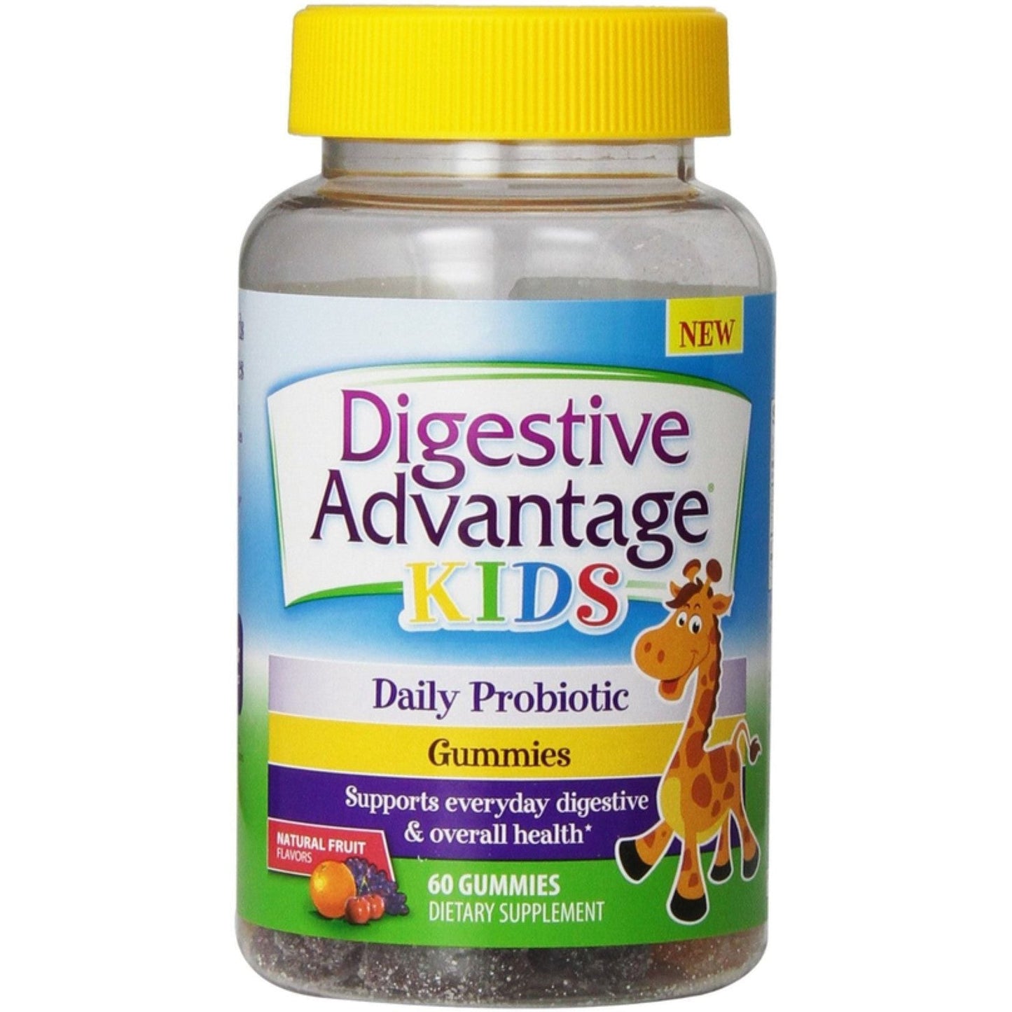 Digestive Advantage Daily Probiotic Gummies for Kids by Pasteur Pharmacy, colorful chewable probiotic supplements for children.