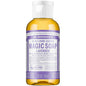 Dr. Bronner's Organic Lavender Hemp Castile Liquid Soap in 2 fl oz bottle, natural health and beauty product.