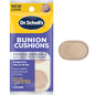 Dr. Scholl's Bunion Cushions for foot comfort, shown in packaging, designed to reduce bunion pain and pressure.