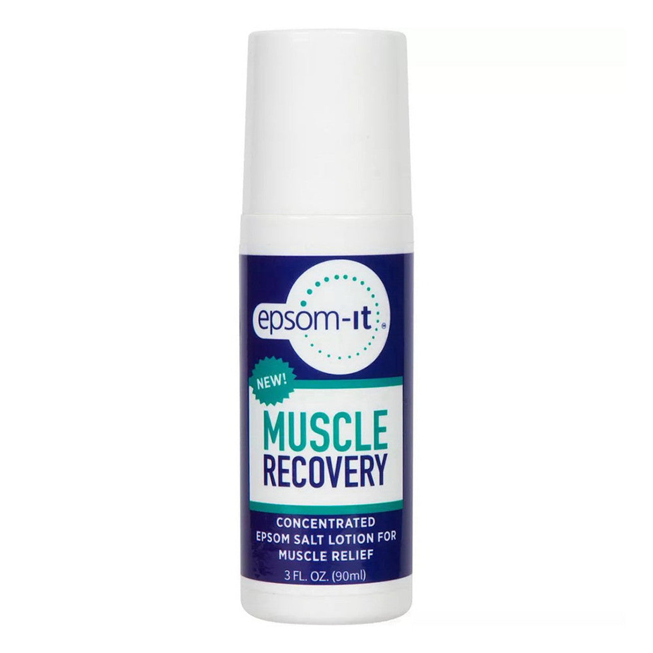 Epsom-It Muscle Recovery Epsom Salt Lotion by Pasteur Pharmacy, 3 fl oz bottle, with soothing lotion for muscle relief and relaxation.
