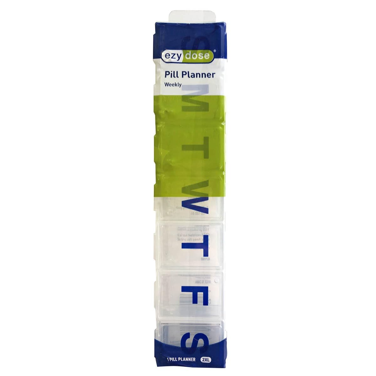 Ezy Dose Jumbo Weekly Pill Reminder 2XL by Pasteur Pharmacy, large plastic pill organizer for daily medication management