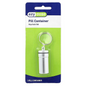Ezy Dose pill container keychain fob by Pasteur Pharmacy for discreet medication storage and easy access.