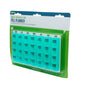 Ezy Dose Weekly Medication Organizer Tray in clear plastic with seven compartments for daily pill storage.