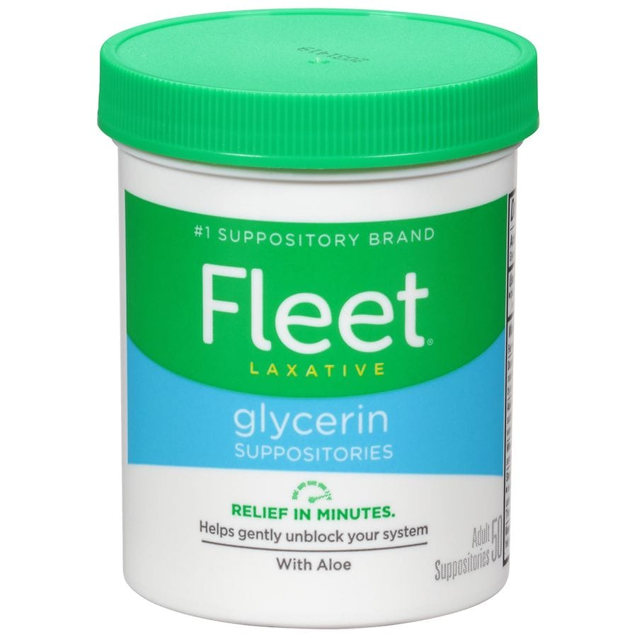 Fleet Laxative Glycerin Suppositories for adult constipation, 50 count, Pasteur Pharmacy health and beauty product.