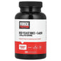 Red Yeast Rice and CoQ10 supplement in 120 vegetable capsules by Pasteur Pharmacy, shown in a clear bottle with capsules inside.