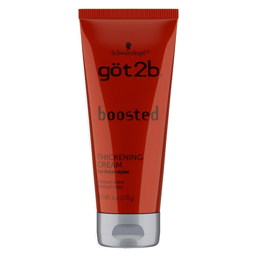 Got2b Boosted Thickening Cream in 6 oz jar, a health and beauty product for adding volume to hair.