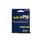 Handy Solutions Advil PM caplets for pain relief and sleep aid, packaged in a white bottle with blue and red label.