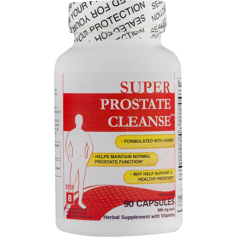 Health Plus Super Prostate Cleanse supplement bottle from Pasteur Pharmacy, in health and beauty product image.