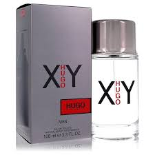 Hugo Boss XY Man 3.3 fl oz Eau De Toilette spray for men, featuring sleek bottle design and branding for men's fragrance.