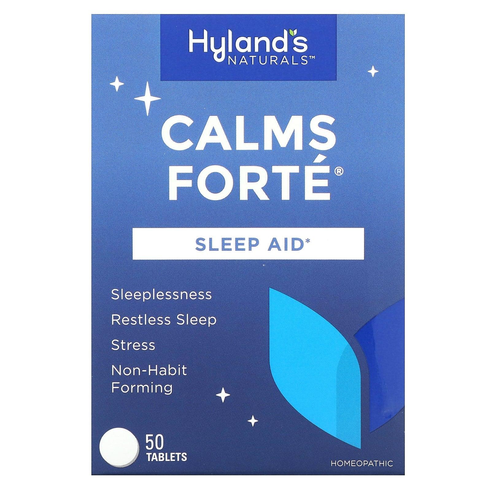 Hyl Calms Forte TB 50 supplement in a bottle, used for health and relaxation, by Pasteur Pharmacy.
