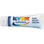 Icy Hot Pain Relief Cream by Pasteur Pharmacy in a 3 oz tube, designed to soothe muscle and joint pain effectively.