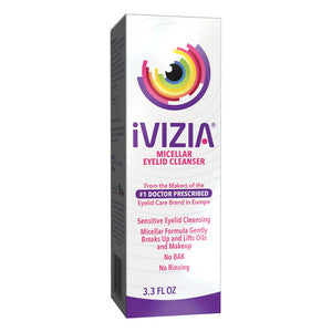 iVIZIA Micellar Eyelid Cleanser by Pasteur Pharmacy, sterile daily hygiene solution for gentle eyelid cleansing.