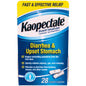 Kaopectate multi-symptom relief coated caplets in a bottle, used for digestive health and upset stomach relief.