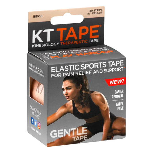 Pack of 20 KT Tape therapeutic tape rolls by Pasteur Pharmacy, designed for muscle support and pain relief in health and beauty care.