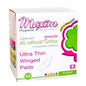 Natural cotton ultra-thin winged pads for overnight use, packaged in a set of 10 from Maxim Hygiene Products by Pasteur Pharmacy.