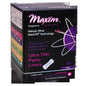 Maxim MaxION Ultra Thin Panty Liners in light absorbency, 24-count box, hygiene product from Pasteur Pharmacy.