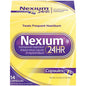 Nexium 24HR Acid Reducer capsules by Pasteur Pharmacy, Esomeprazole Magnesium for heartburn relief, in blister pack.