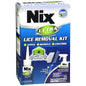 Nix Ultra Super Lice Removal Kit from Pasteur Pharmacy for hair and home, includes lice treatment bottles and combs.